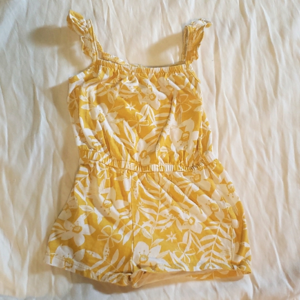 Jumping Beans rompers, size 3T, mustard yellow